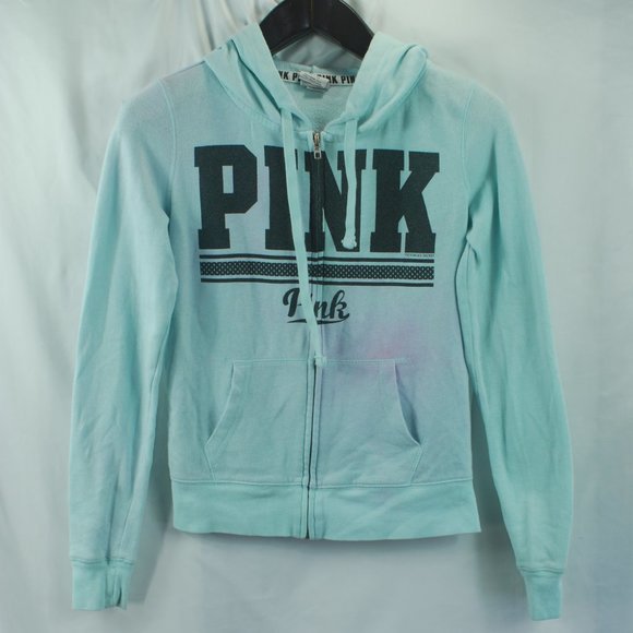 PINK Victoria's Secret Tops - VS Pink | Blue & Purple Zip Up Hoody Sweatshirt XS